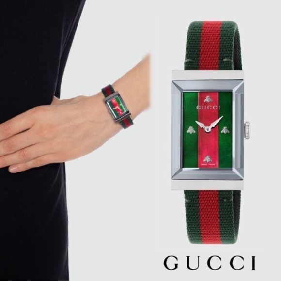 NWT Gucci Ladies Watch G-Frame Stripe - 100% Authentic w/ COA - Picture 6 of 11
